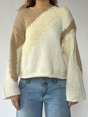 Chunky Knit Sweater Zara Small Abstract